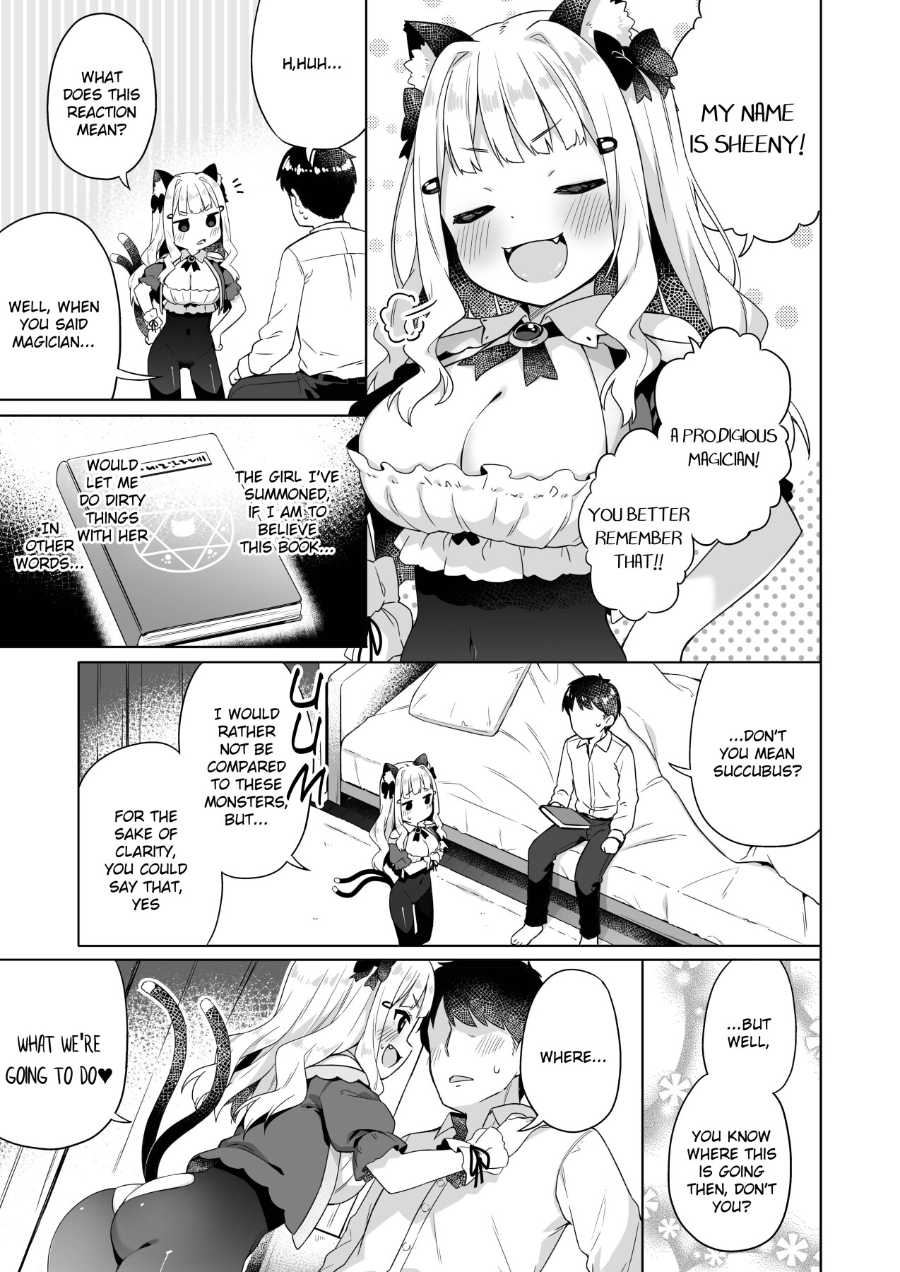 Hentai Manga Comic-A book about having sex with a tiny cat-eared girl using a magic book you picked up-Read-4